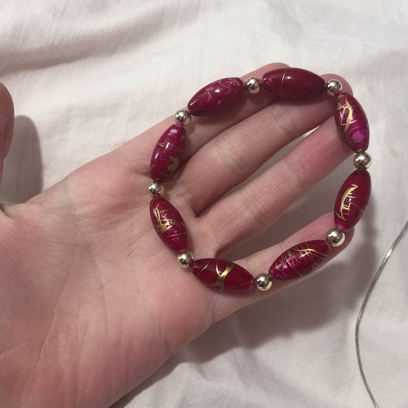 Vintage Pink Necklace And Bracelet - Picture 3 of 7